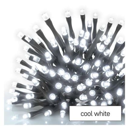 Светодиодная уличная рождественская гирлянда 100xLED/1x2 м IP44 холодный белый