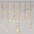 Светодиодная уличная рождественская гирлянда 100xLED/2,5x0,9 м IP44 красный/винтажный