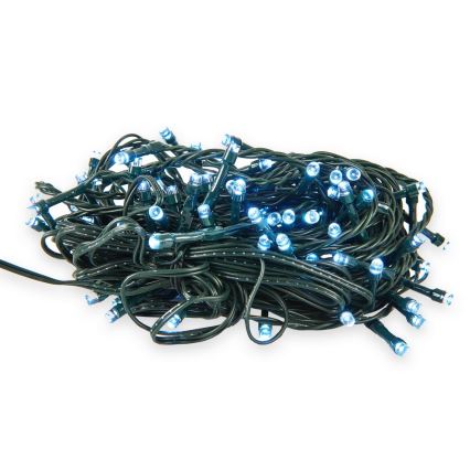 Светодиодная уличная рождественская гирлянда 100xLED/8 функций 13 м IP44 дневной белый