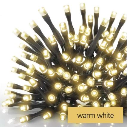 Светодиодная уличная рождественская гирлянда 120xLED/3xAA 8,9 м IP44 теплый белый