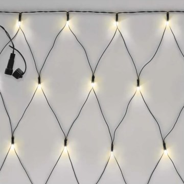 Светодиодная уличная рождественская гирлянда 160xLED/2x1,5 м IP44 теплый белый