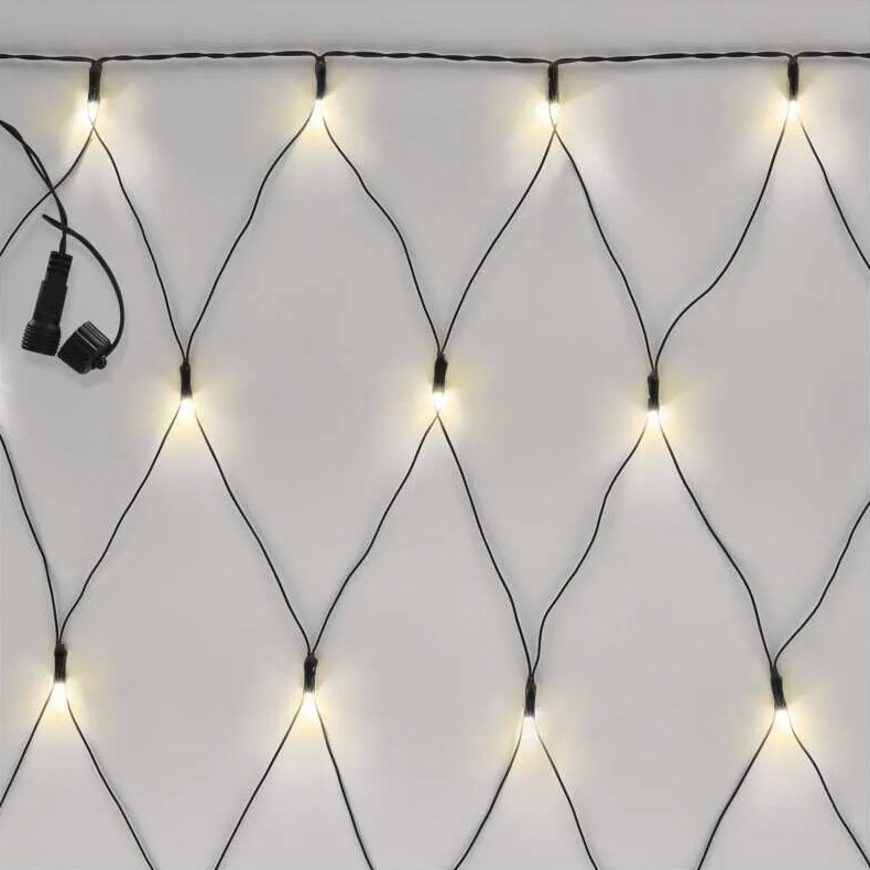 Светодиодная уличная рождественская гирлянда 160xLED/2x1,5 м IP44 теплый белый