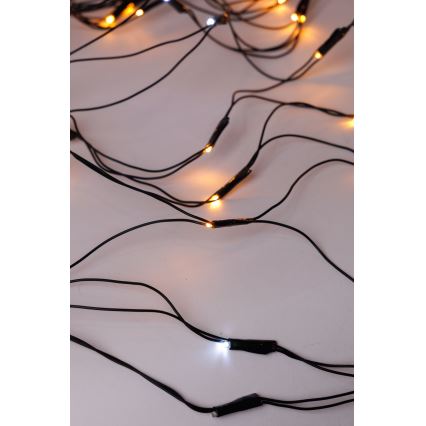 Светодиодная уличная рождественская гирлянда-водопад NET 240xLED/7,2W/230V 1,5x2 м IP44 теплый белый