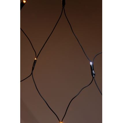 Светодиодная уличная рождественская гирлянда-водопад NET 240xLED/7,2W/230V 1,5x2 м IP44 теплый белый