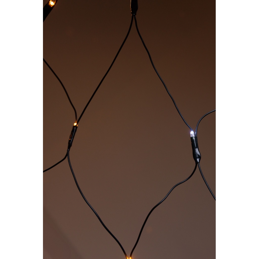Светодиодная уличная рождественская гирлянда-водопад NET 240xLED/7,2W/230V 1,5x2 м IP44 теплый белый