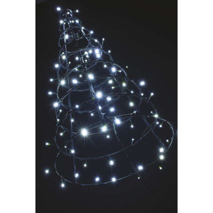Светодиодная уличная рождественская гирлянды CHAIN 40xLED 9 м IP44 холодный белый