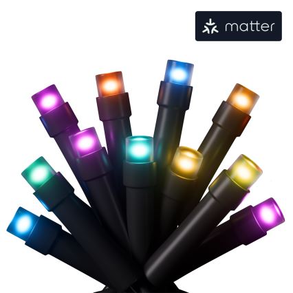Nanoleaf - Светодиодная уличная рождественская RGBW-гирлянда ESSENTIALS 250xLED 2x10 м 2700-6500K Wi-Fi IP44