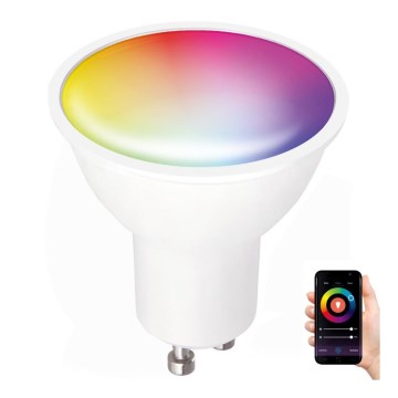 Светодиодная умная RGB-лампочка с регулированием яркости GU10/5W/230V 2700-6500K Wi-Fi Tuya