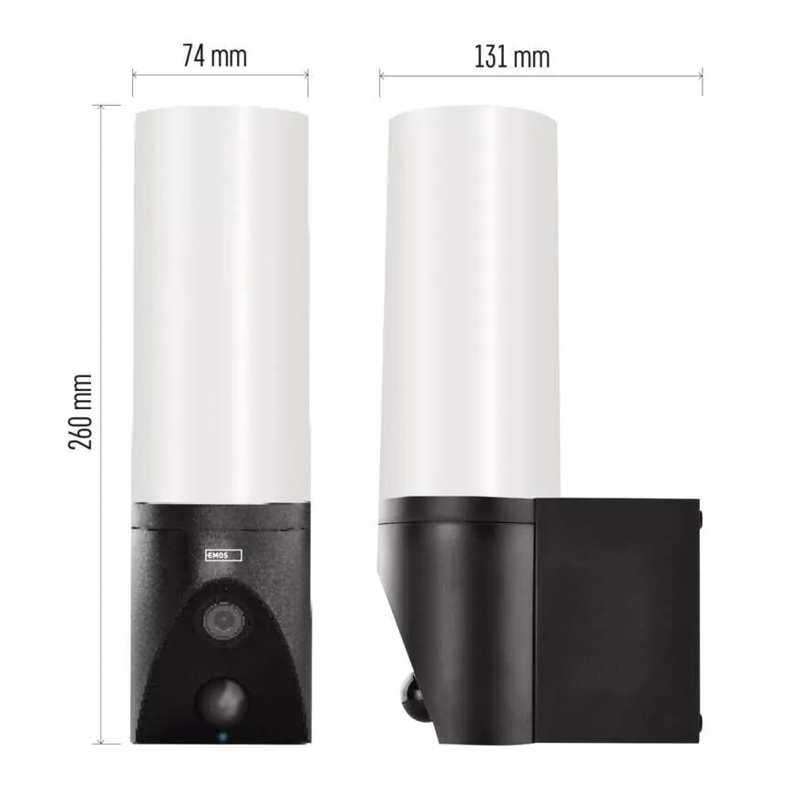 Светодиодная умная уличная камера со светильником GoSmart LED/12W/230V 3200K IP65 Wi-Fi Tuya черный