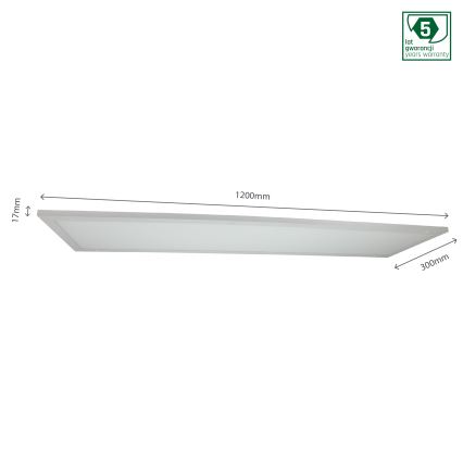Светодиодная встроенная панель ALGINE DUO 2в1 LED/30W/230V 120x30 см