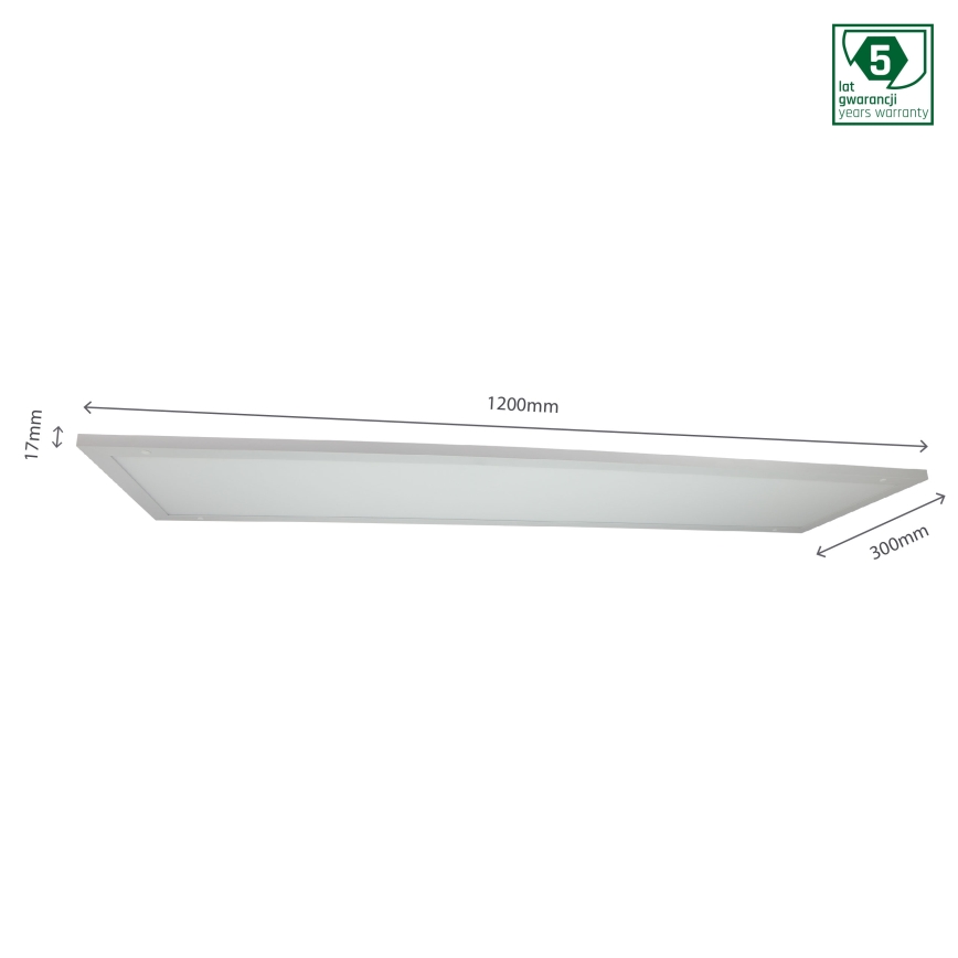 Светодиодная встроенная панель ALGINE DUO 2в1 LED/30W/230V 120x30 см