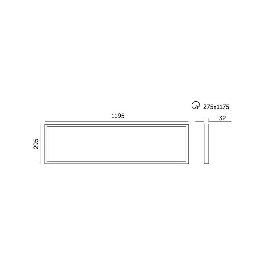 Светодиодная встроенная панель с регулированием яркости CAPRI LED/25/36/40W/230V 3000/4000/5700K IP44 30x120 см