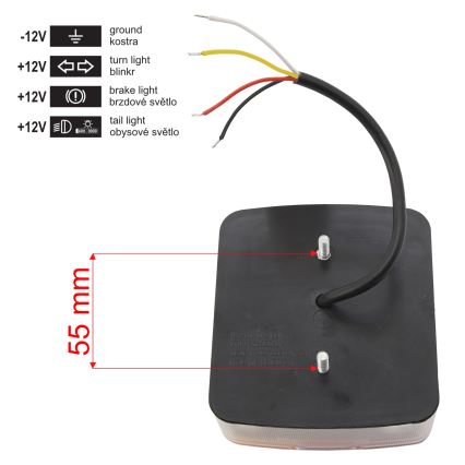 Светодиодная комбинированная задняя фара 12V
