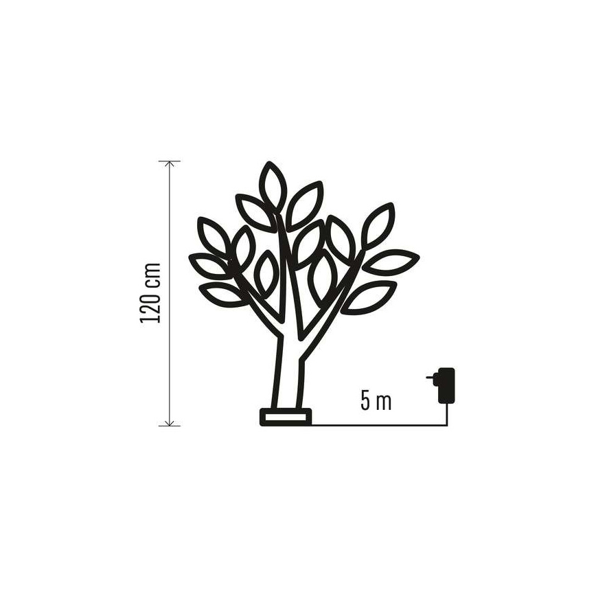 Светодиодное рождественское уличное украшение 48xLED/3,6W/230V IP44