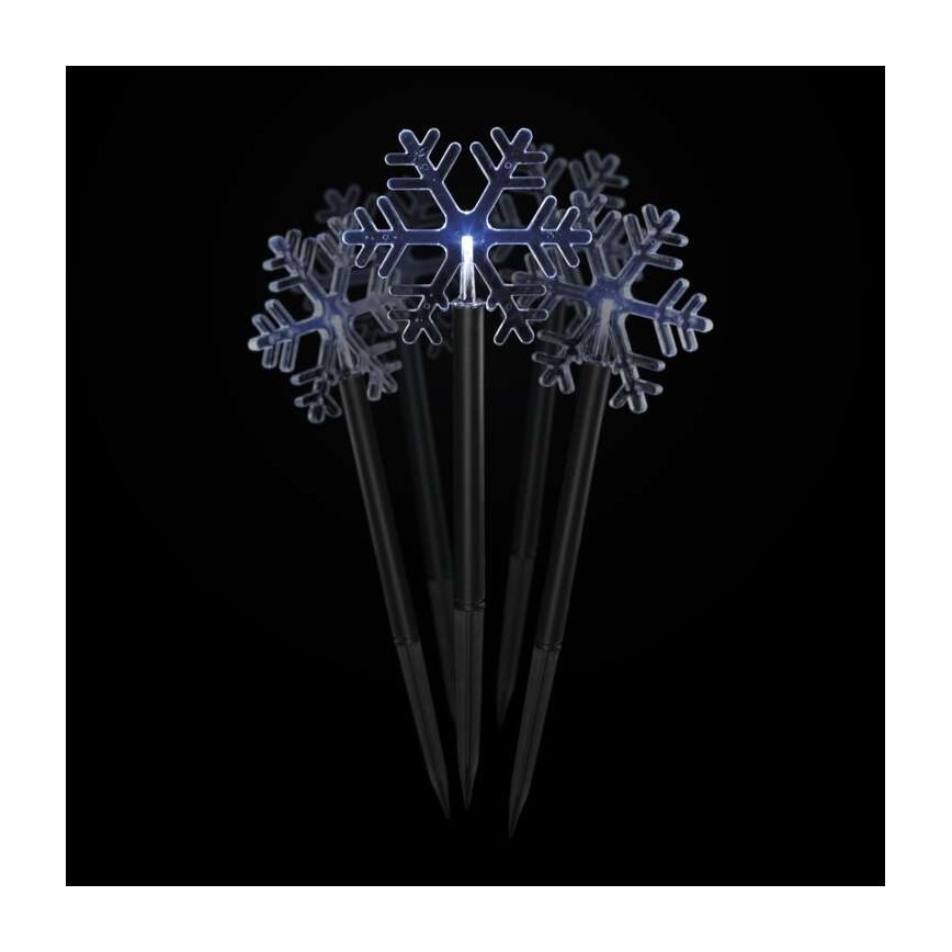 Светодиодное рождественское уличное украшение 5xLED/3xAA IP44 снежинки