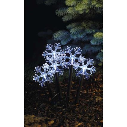 Светодиодное рождественское уличное украшение 5xLED/3xAA IP44 снежинки