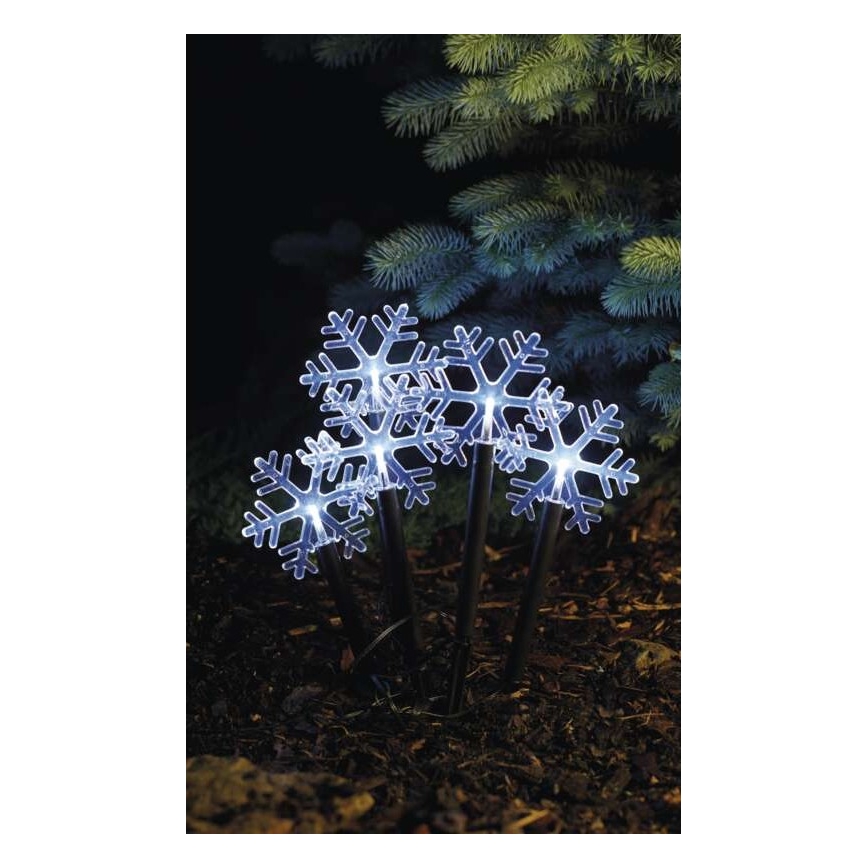 Светодиодное рождественское уличное украшение 5xLED/3xAA IP44 снежинки