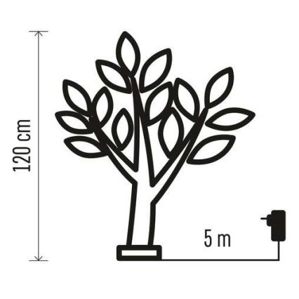 Светодиодное рождественское уличное украшение 48xLED/3,6W/230V IP44