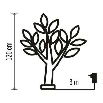 Светодиодное рождественское уличное украшение 72xLED/3,6W/230V IP44 холодный белый
