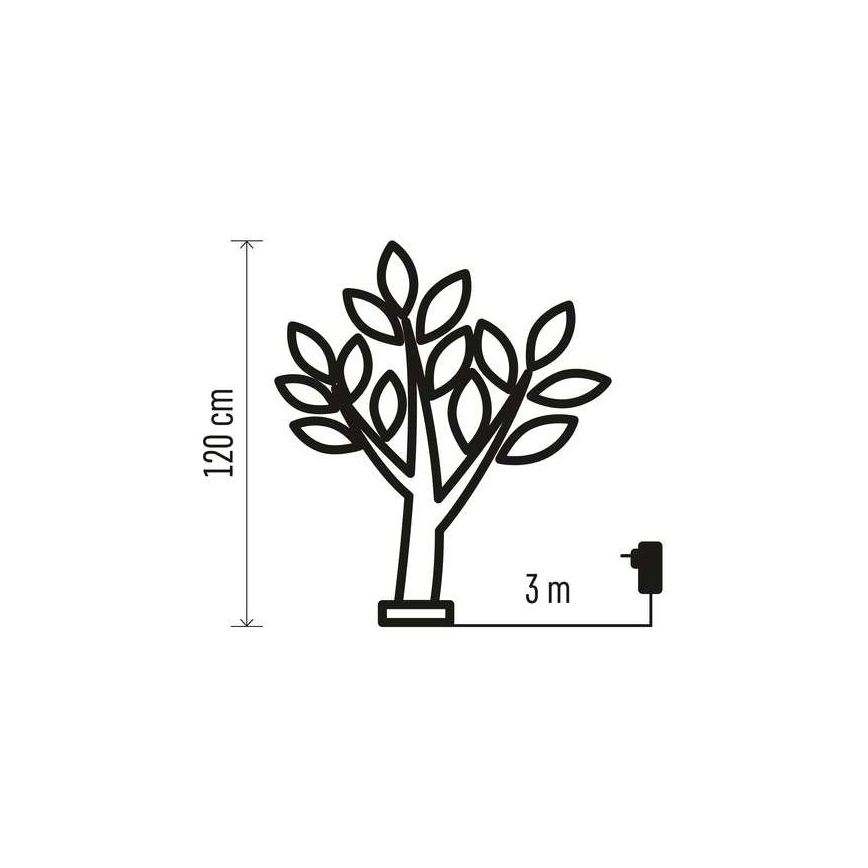 Светодиодное рождественское уличное украшение 72xLED/3,6W/230V IP44 холодный белый