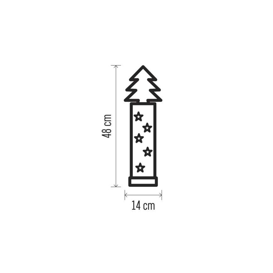 Светодиодное рождественское украшение 5xLED/2xAA елка