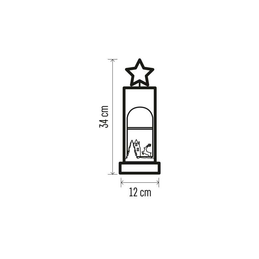 Светодиодное рождественское украшение 5xLED/2xAA звезда