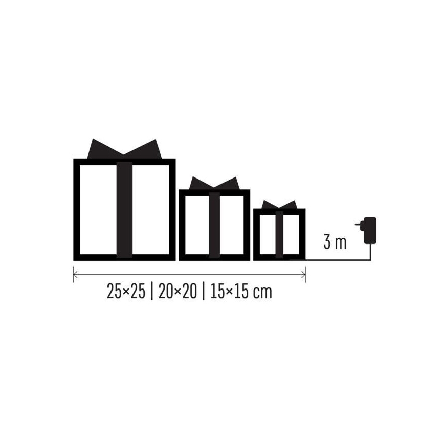Светодиодное рождественское украшение 72xLED/1,35W/230V серебряное