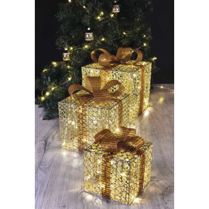 Светодиодное рождественское украшение 72xLED/1,35W/230V золотое