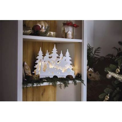 Светодиодное рождественское украшение LED/2xAA деревня