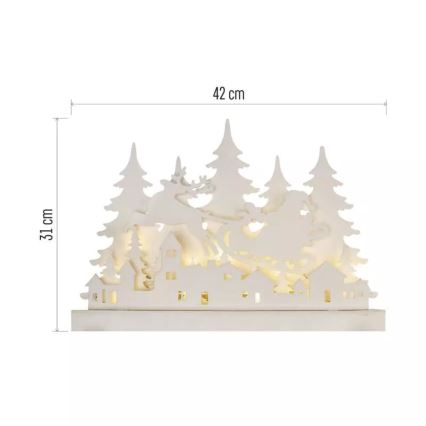 Светодиодное рождественское украшение LED/2xAA деревня