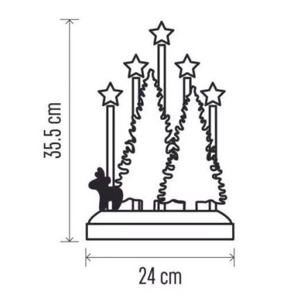 Светодиодное рождественское украшение LED/2xAA теплый белый