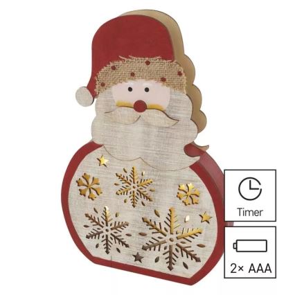 Светодиодное рождественское украшение LED/2xAAA Santa