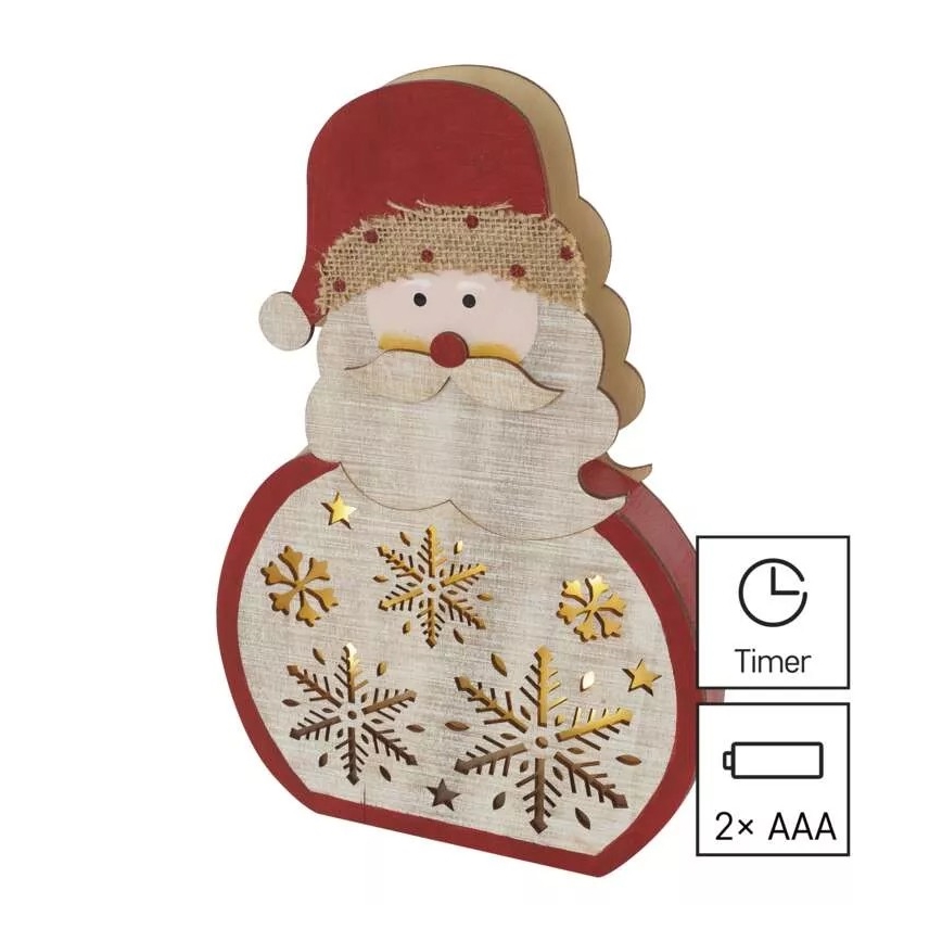 Светодиодное рождественское украшение LED/2xAAA Santa