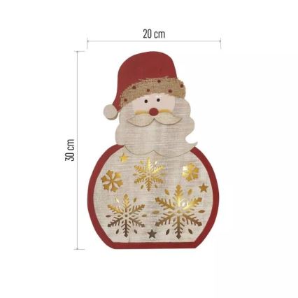 Светодиодное рождественское украшение LED/2xAAA Santa