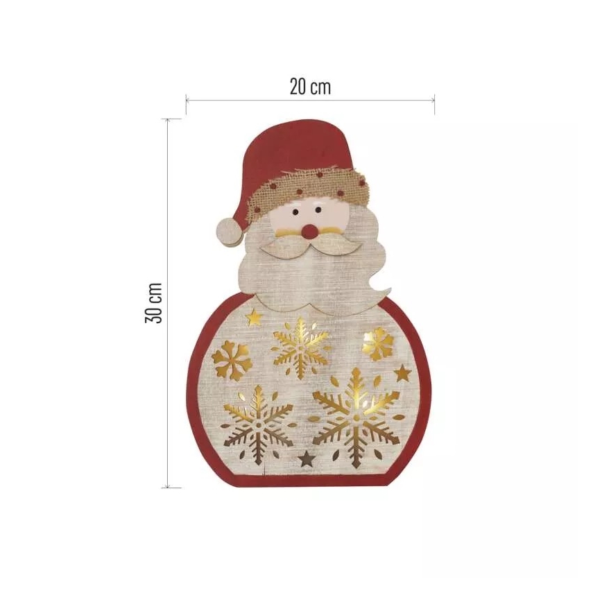 Светодиодное рождественское украшение LED/2xAAA Santa