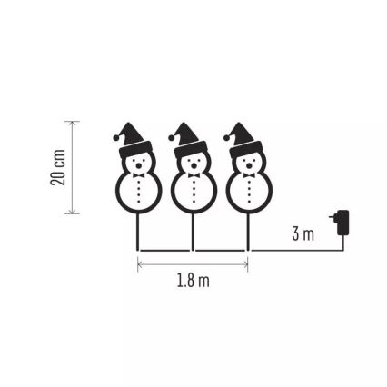 Светодиодное уличное рождественское RGB-украшение LED/5W/5/230V IP44