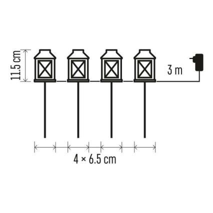 Светодиодное уличное украшение 4xLED/5W/230V IP44