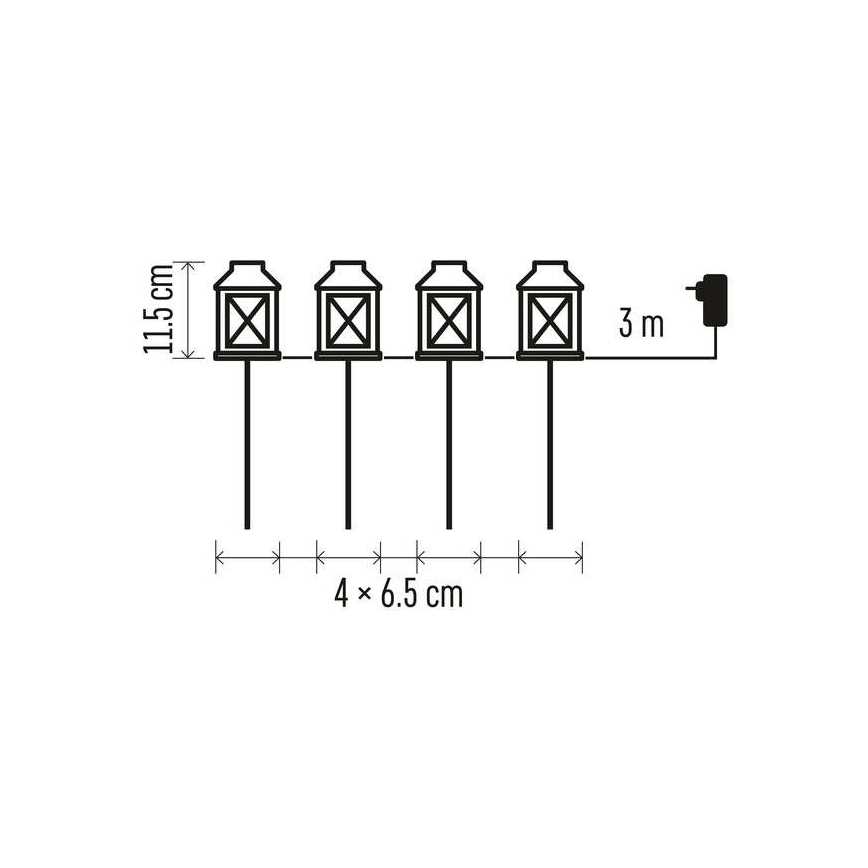 Светодиодное уличное украшение 4xLED/5W/230V IP44
