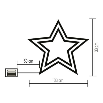 Светодиодное украшение на окно LED/3xAA разноцветное