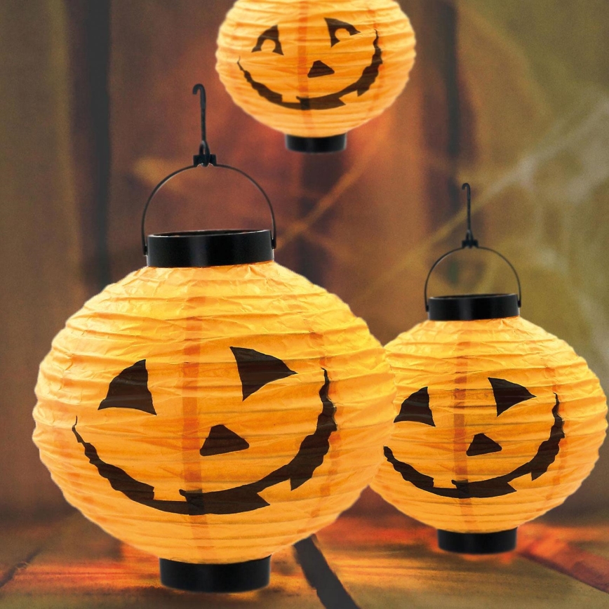 Светодиодное украшение на солнечной батарее HALLOWEEN LED/150 mAh IP44 тыква