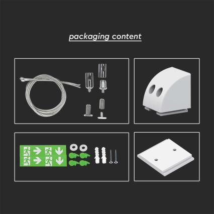 Светодиодный аварийный светильник EMERGENCY EXIT LED/2,5W/230V 4в1 6000K