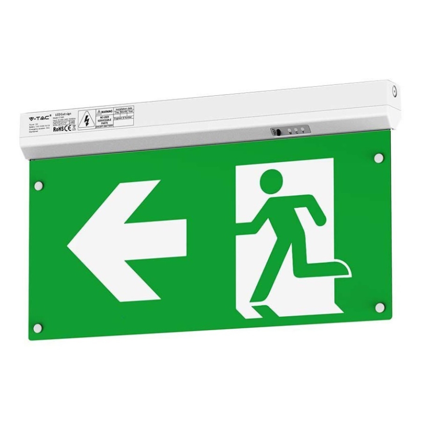 Светодиодный аварийный светильник EMERGENCY EXIT LED/2,5W/230V 4в1 6000K