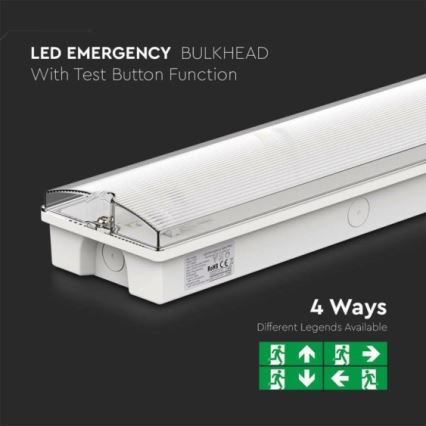 Светодиодный аварийный светильник EMERGENCY EXIT LED/3W/230V 6400K IP65