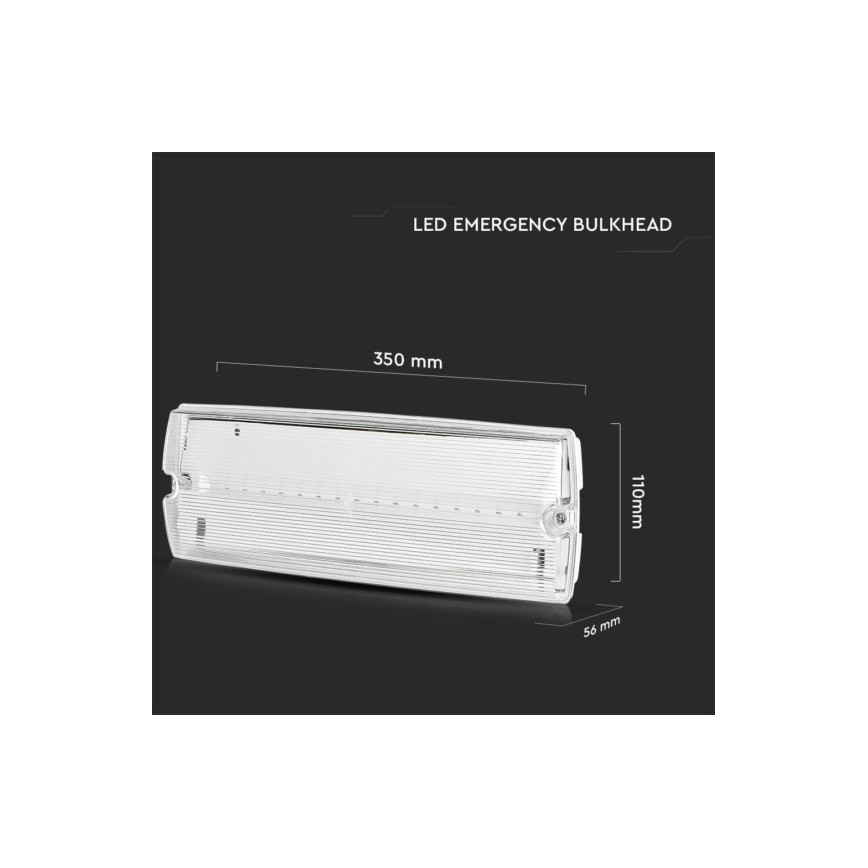 Светодиодный аварийный светильник EMERGENCY EXIT LED/3W/230V 6400K IP65