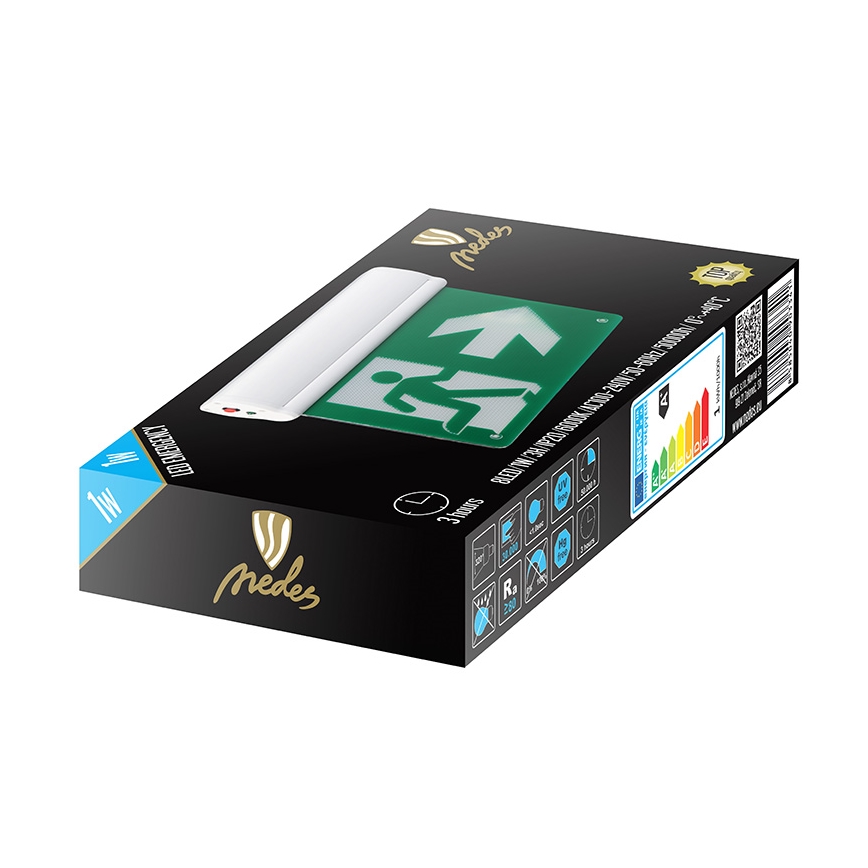 Светодиодный аварийный светильник LED/1W/240V 6000K