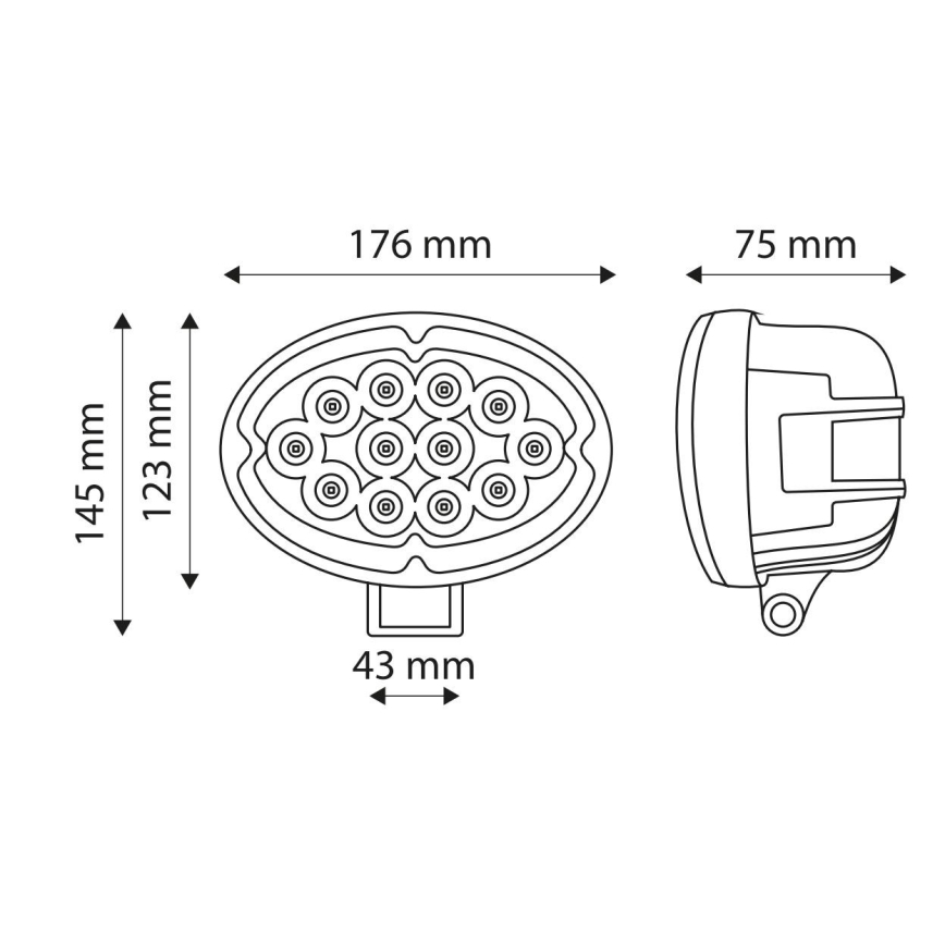 Светодиодный автомобильный прожектор CREE LED/36W/10-30V IP67 6000K