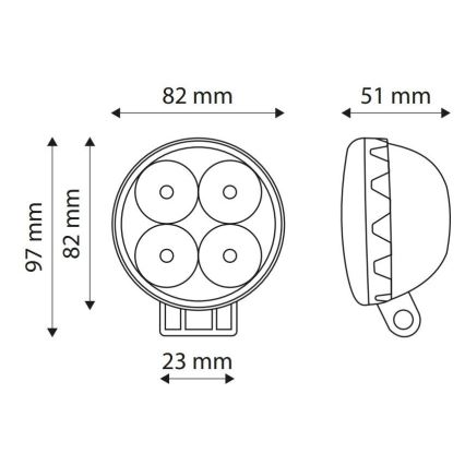Светодиодный автомобильный прожектор EPISTAR LED/12W/10-30V IP67 6000K