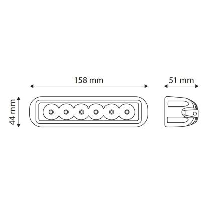 Светодиодный автомобильный прожектор EPISTAR LED/18W/10-30V IP67 6000K