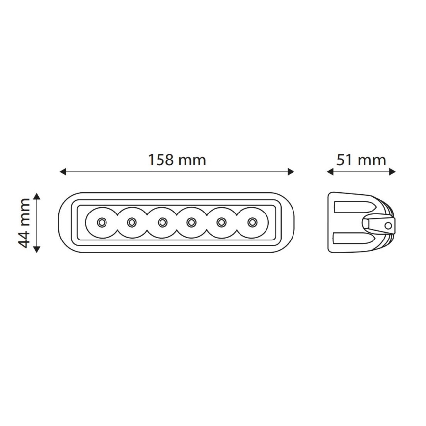 Светодиодный автомобильный прожектор EPISTAR LED/18W/10-30V IP67 6000K