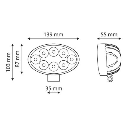 Светодиодный автомобильный прожектор EPISTAR LED/24W/10-30V IP67 6000K